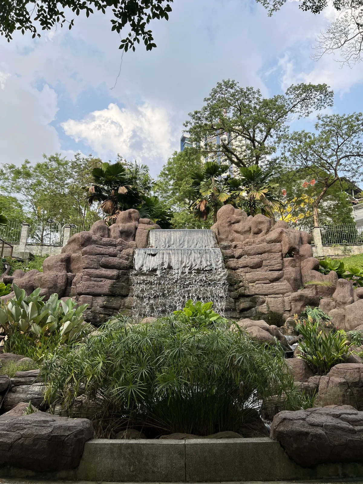 Mini waterfalls perdana botanical garden